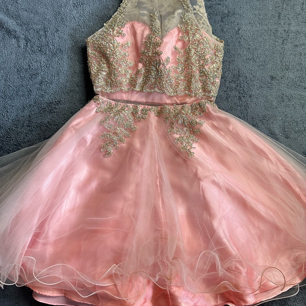 pink & gold dress only worn once !
